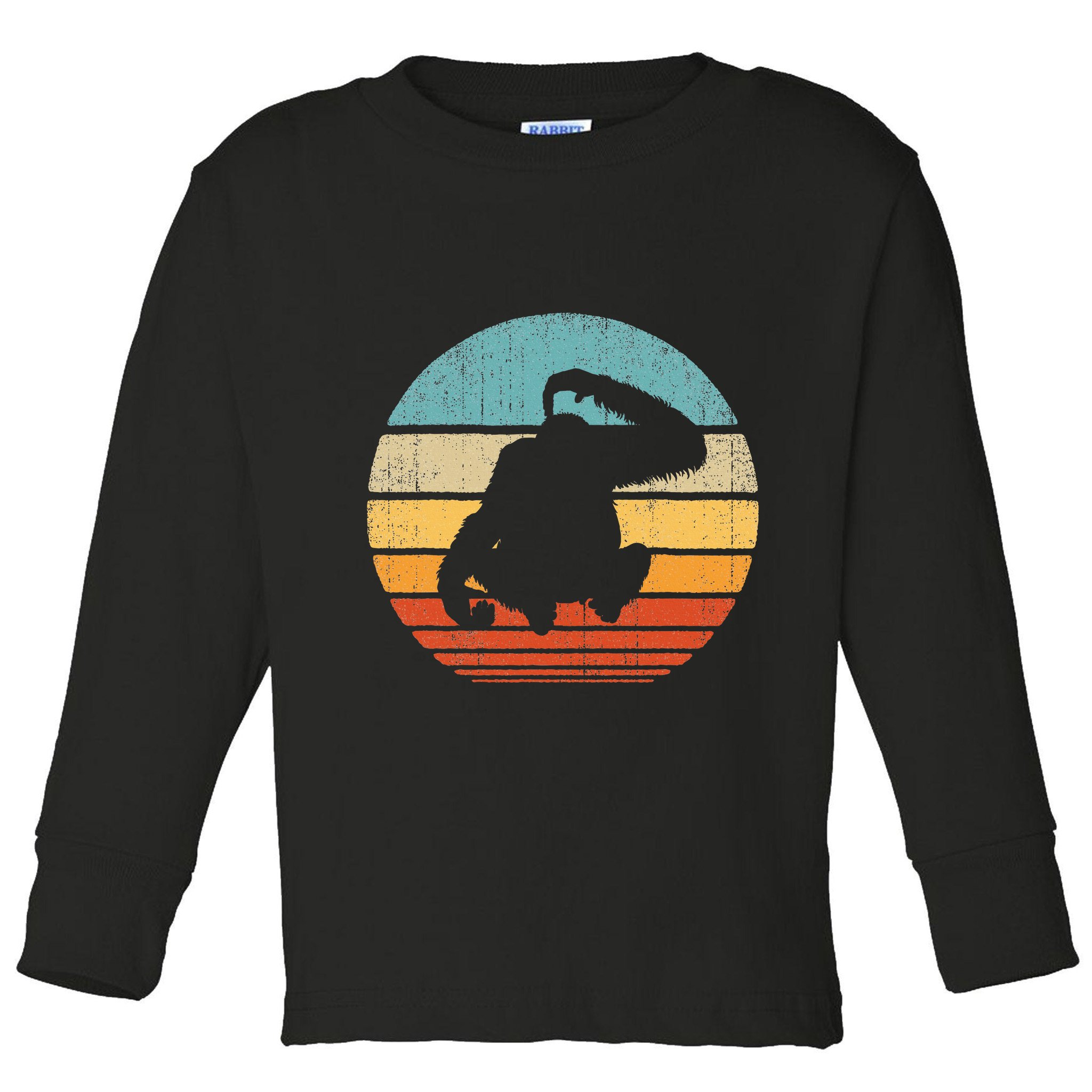 Orangutan Retro Vintage 60s 70s Sunset Mammal Animal Toddler Long Sleeve Shirt