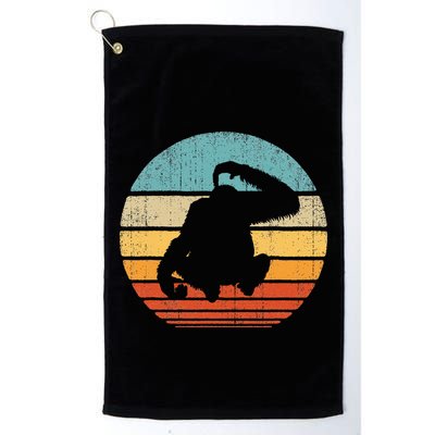 Orangutan Retro Vintage 60s 70s Sunset Mammal Animal Golf Towel