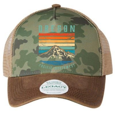 Oregon Retro Vintage Portland Home State Mountains Legacy Tie Dye Trucker Hat