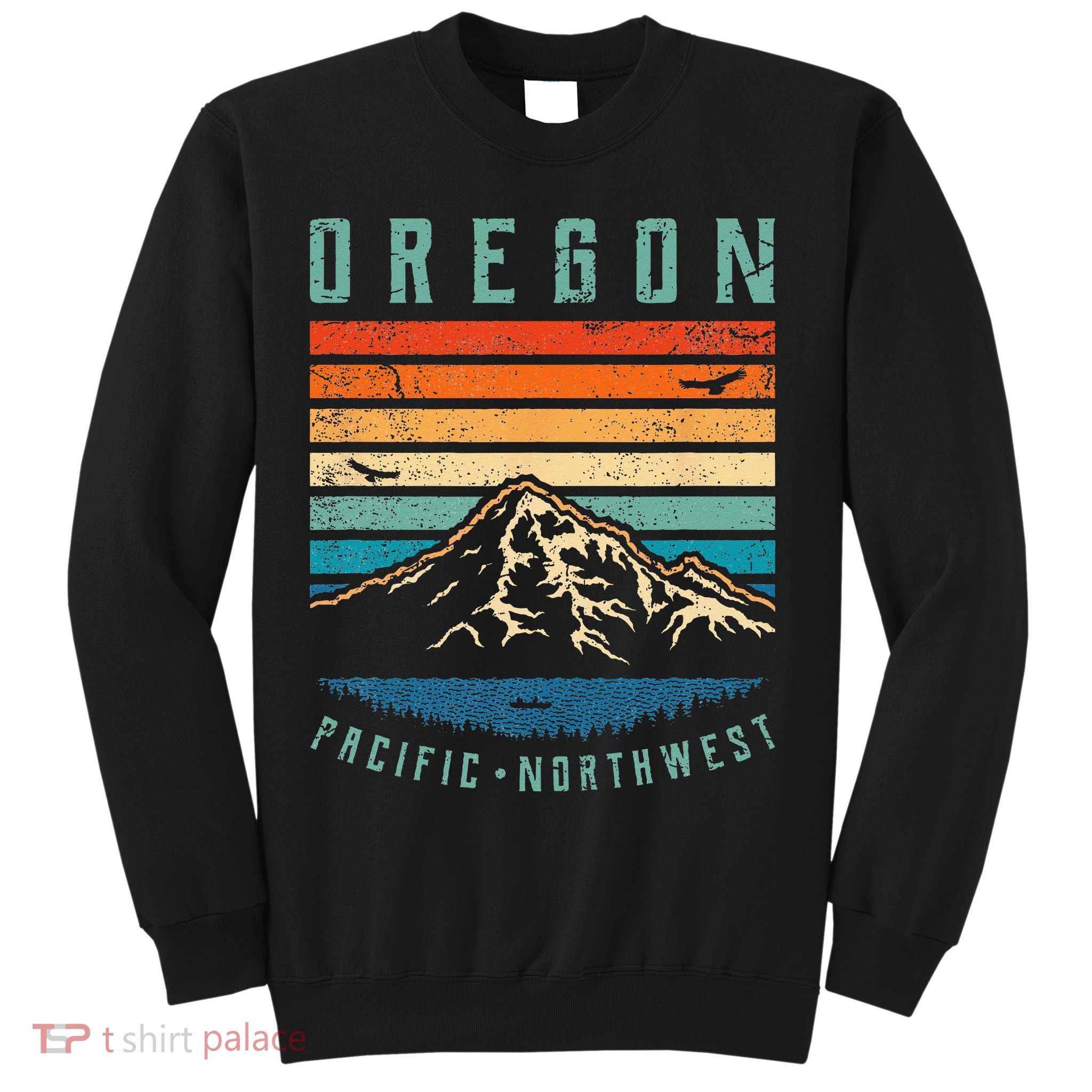 Oregon Retro Vintage Portland Home State Mountains Sweatshirt