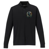 Odins Raven Viking Midgard Thor Walhalla Performance Long Sleeve Polo