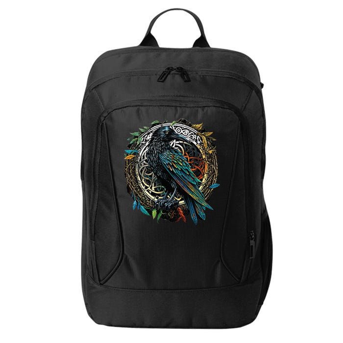 Odins Raven Viking Midgard Thor Walhalla City Backpack