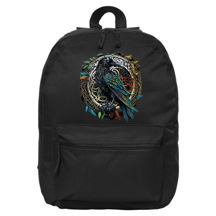 Odins Raven Viking Midgard Thor Walhalla 16 in Basic Backpack