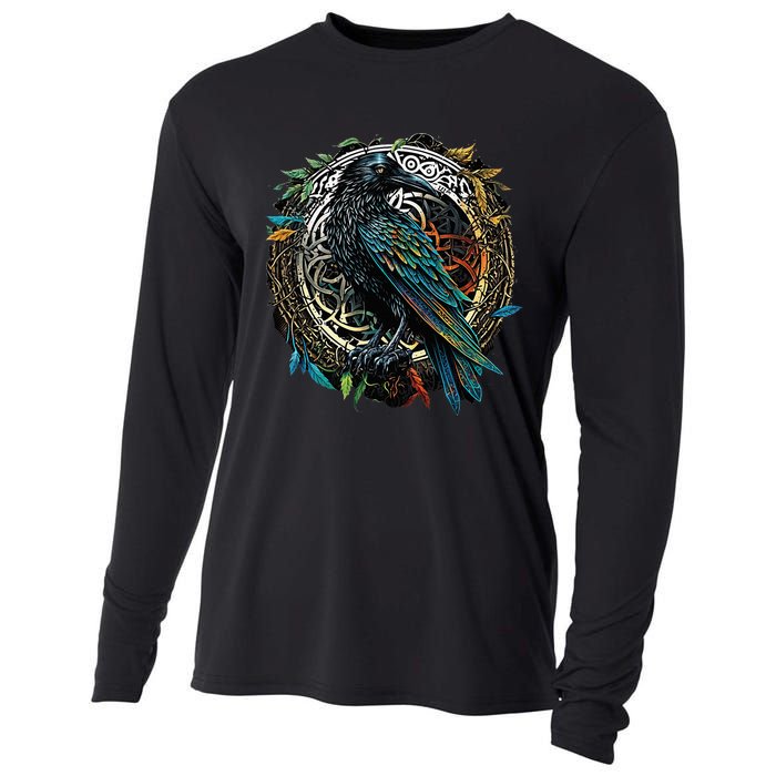 Odins Raven Viking Midgard Thor Walhalla Cooling Performance Long Sleeve Crew