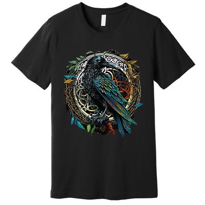 Odins Raven Viking Midgard Thor Walhalla Premium T-Shirt