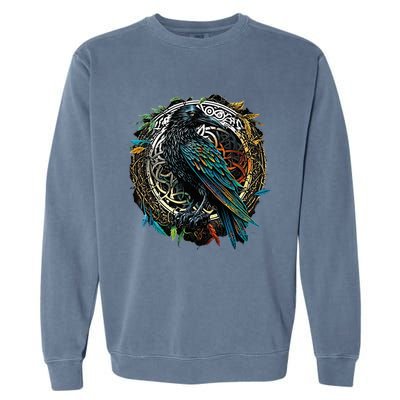 Odins Raven Viking Midgard Thor Walhalla Garment-Dyed Sweatshirt