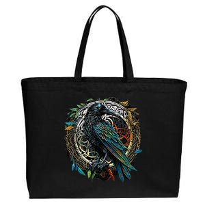 Odins Raven Viking Midgard Thor Walhalla Cotton Canvas Jumbo Tote