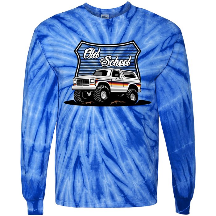 Off Road Vintage Hotrod Off Roader Old School Hot Rod Funny Gift Tie-Dye Long Sleeve Shirt