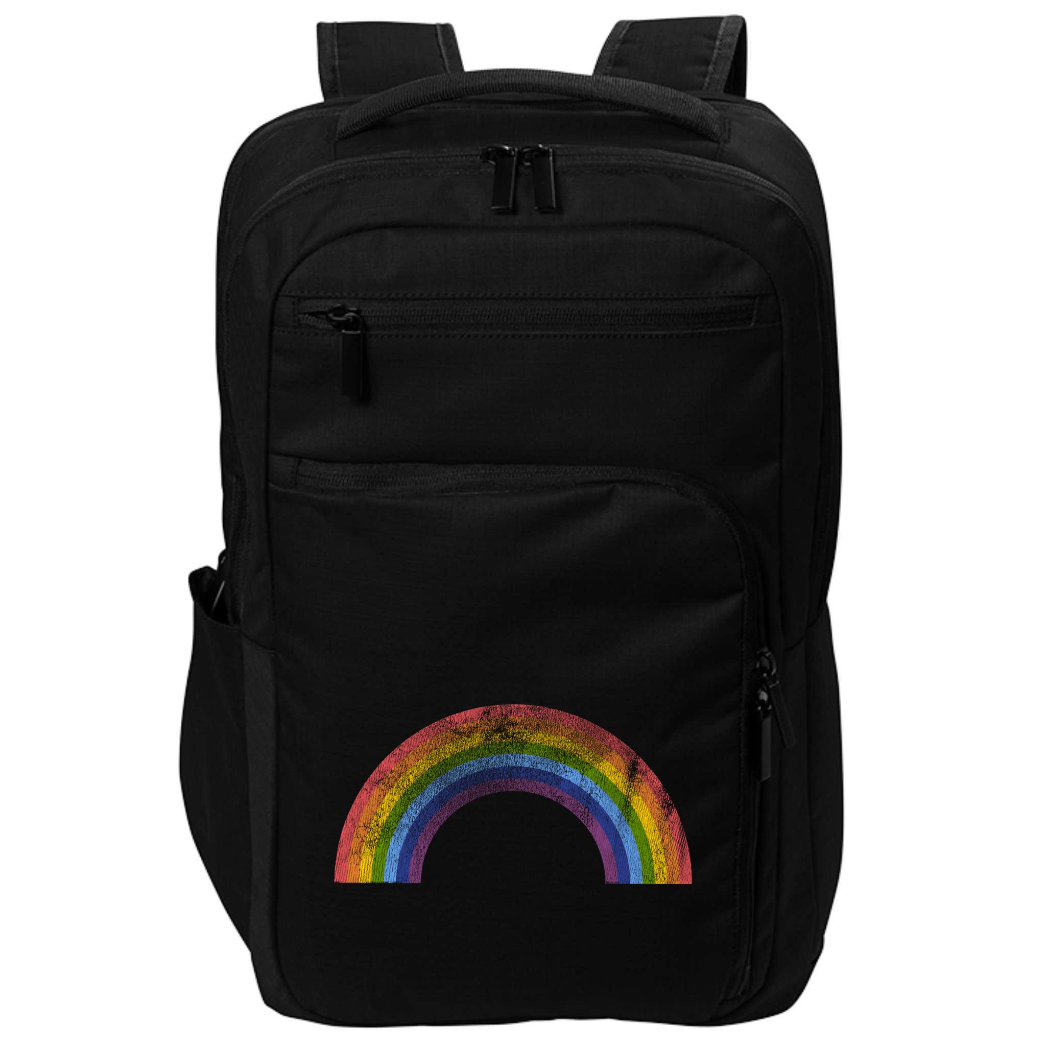 Original Rainbow Vintage Retro 80's Style Gay Pride Impact Tech Backpack