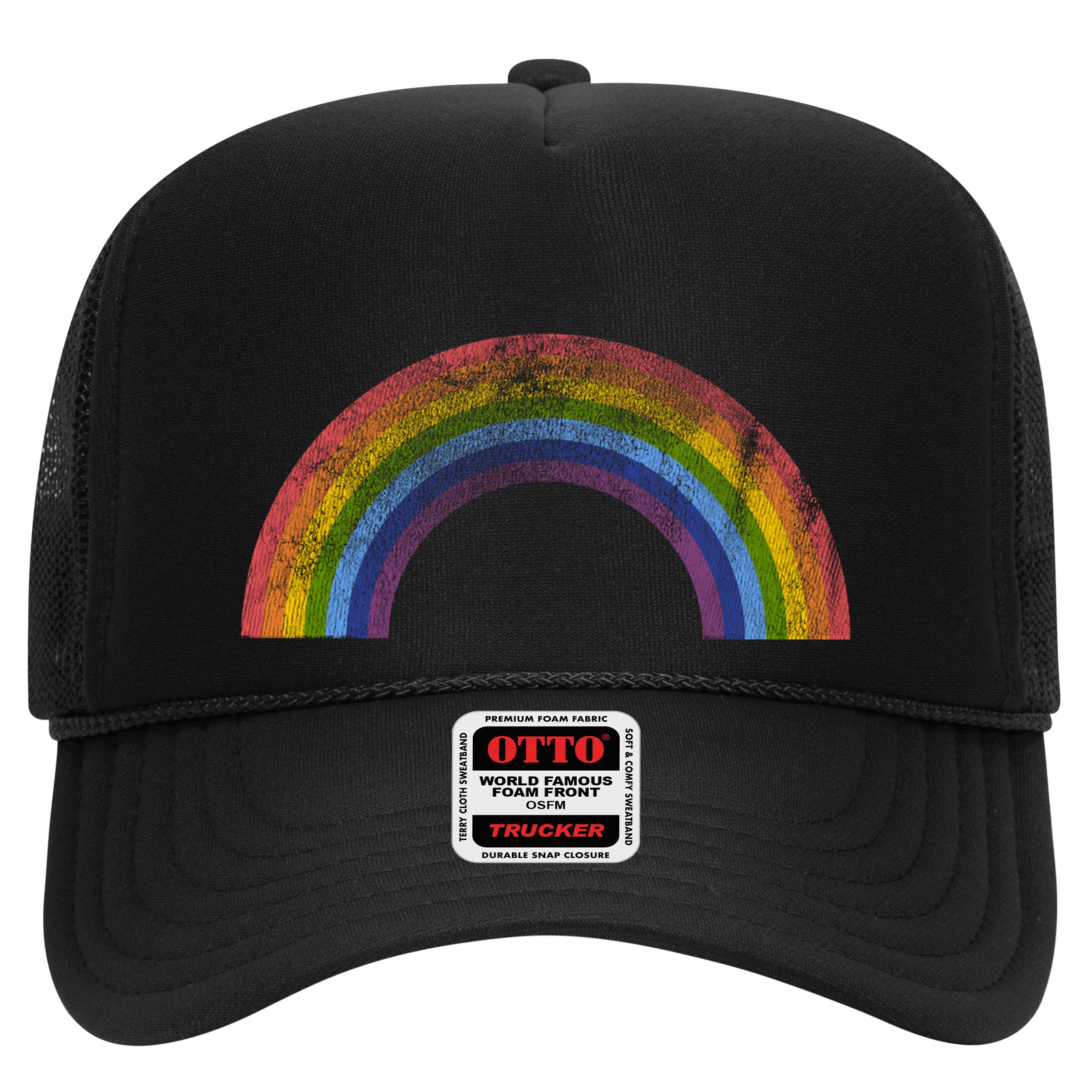 Original Rainbow Vintage Retro 80's Style Gay Pride Hat