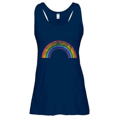 Original Rainbow Vintage Retro 80's Style Gay Pride Ladies Essential Flowy Tank