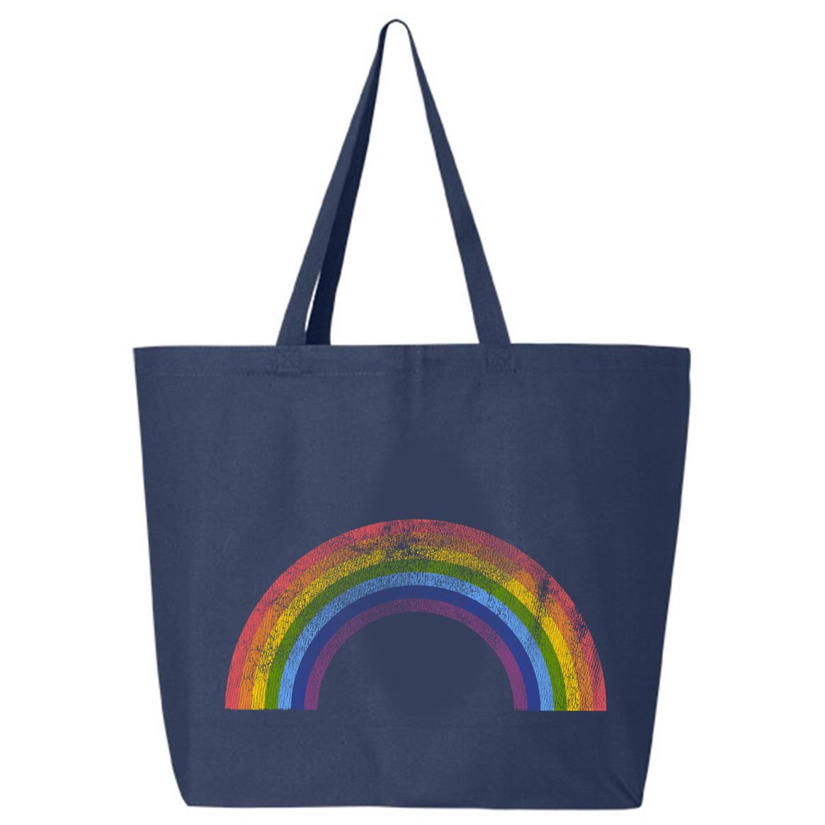 Original Rainbow Vintage Retro 80's Style Gay Pride 25L Jumbo Tote
