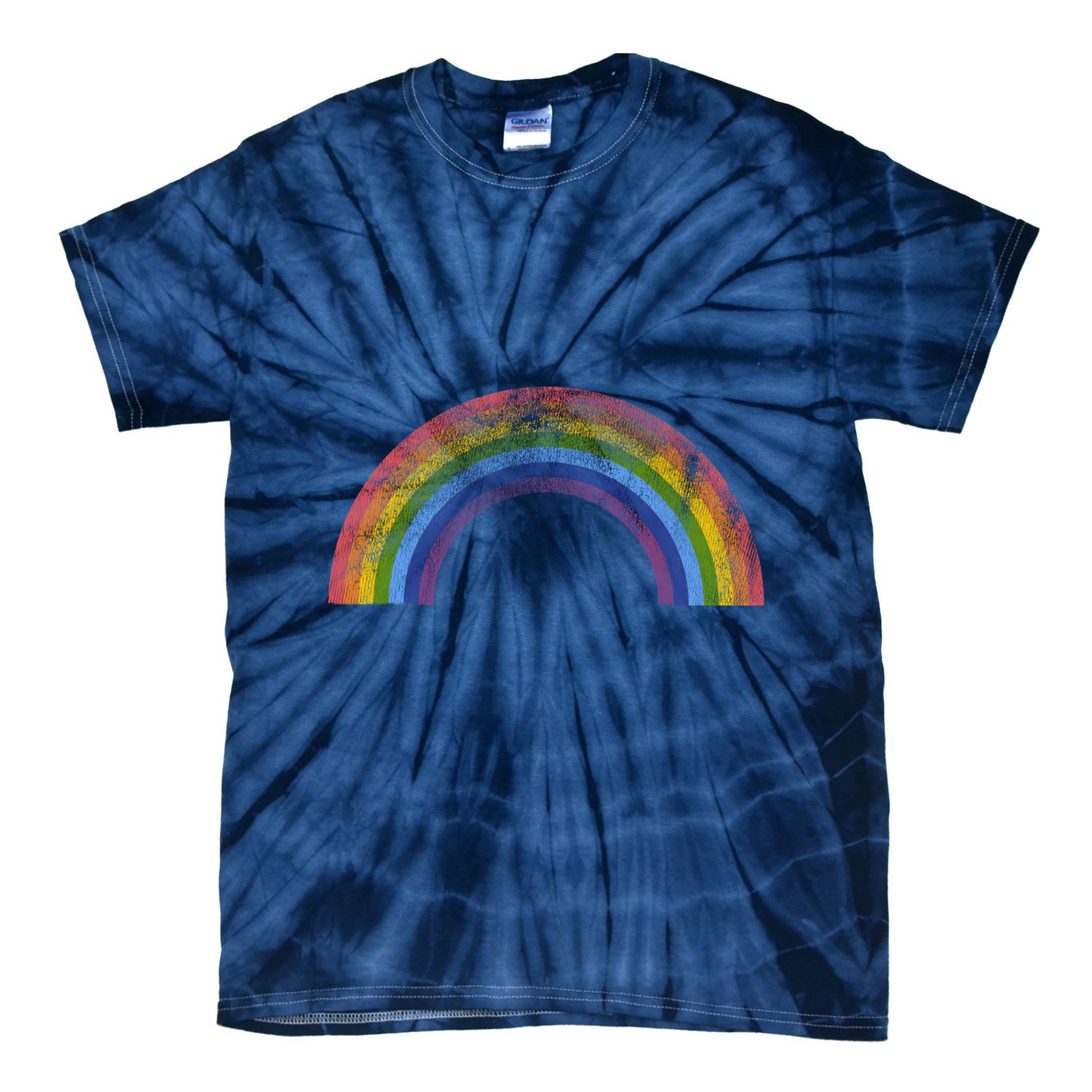 Original Rainbow Vintage Retro 80's Style Gay Pride Tie-Dye T-Shirt