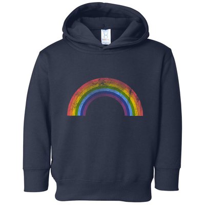 Original Rainbow Vintage Retro 80's Style Gay Pride Toddler Hoodie