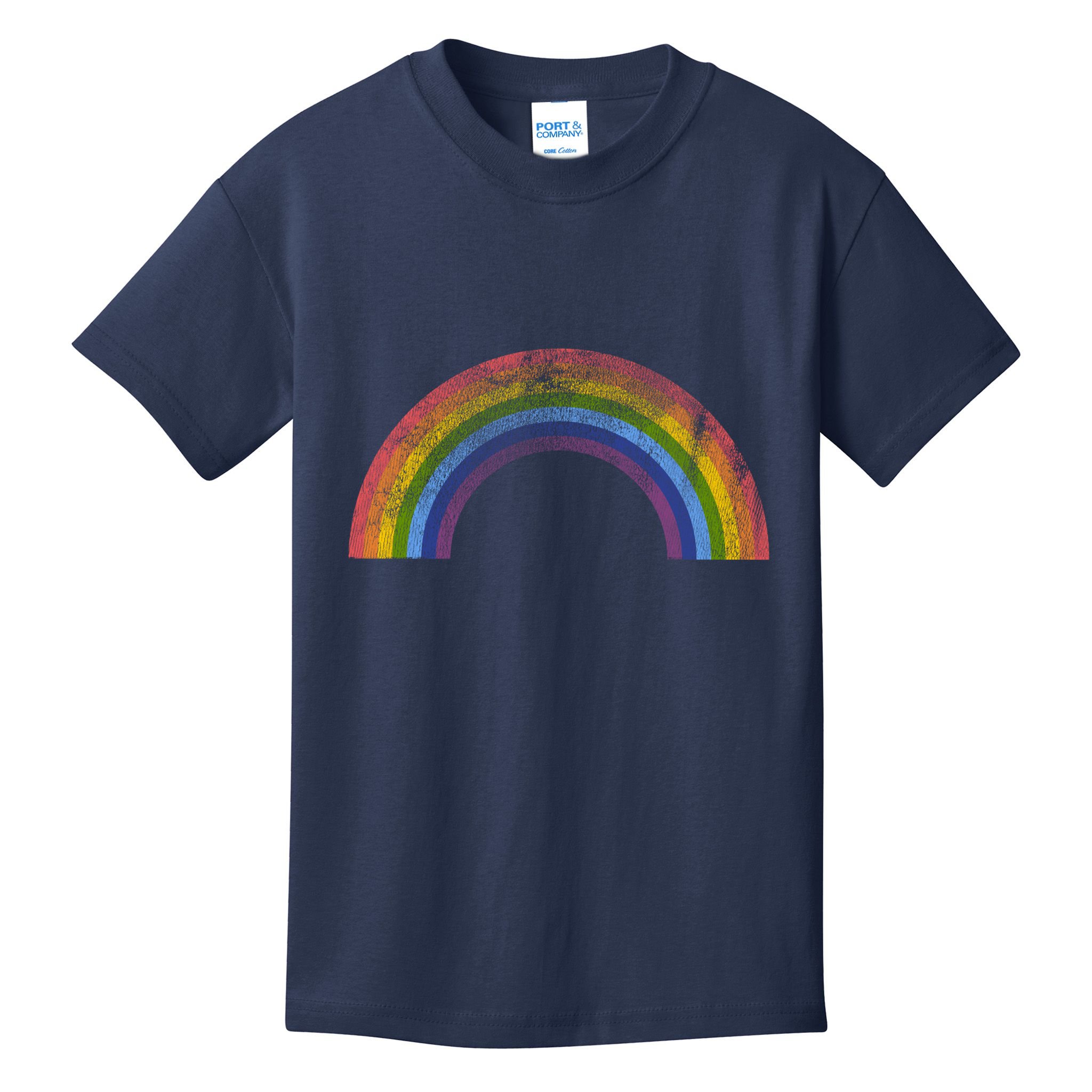 Original Rainbow Vintage Retro 80's Style Gay Pride Kids T-Shirt