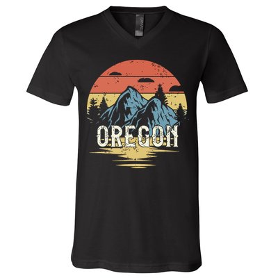 Oregon Retro Vintage V-Neck T-Shirt