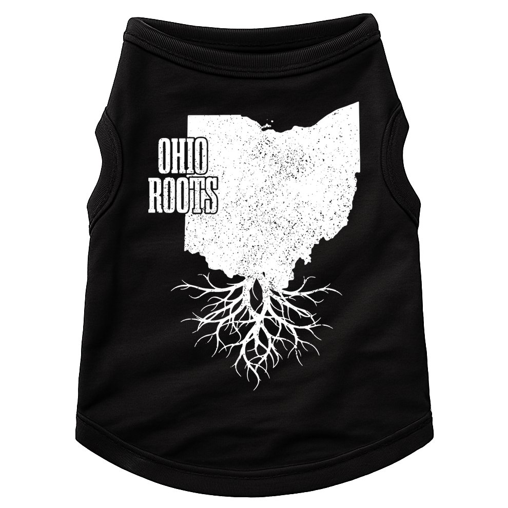 Ohio Roots Vintage Usa Patriotic Pride State Map Doggie Tank