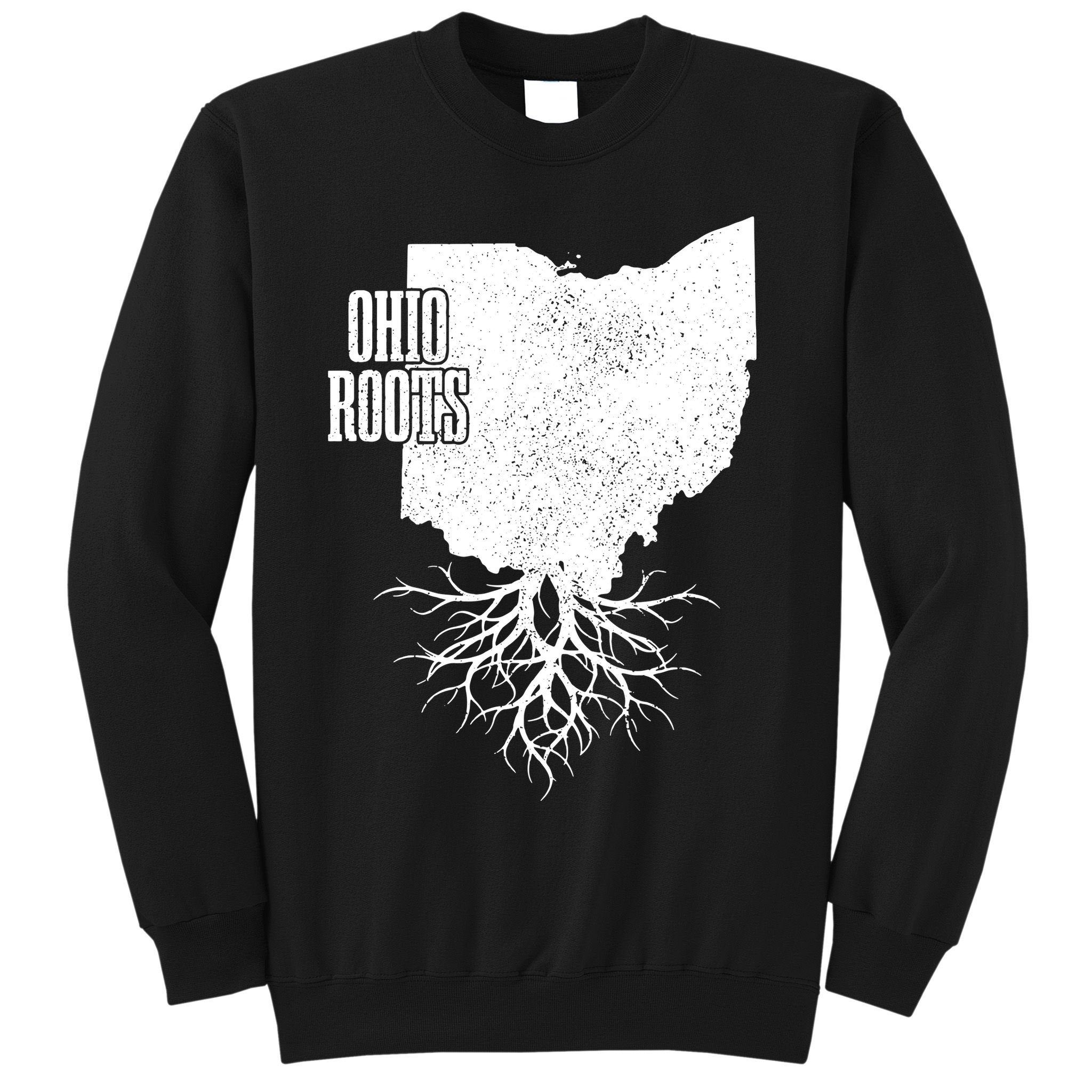 Ohio Roots Vintage Usa Patriotic Pride State Map Sweatshirt