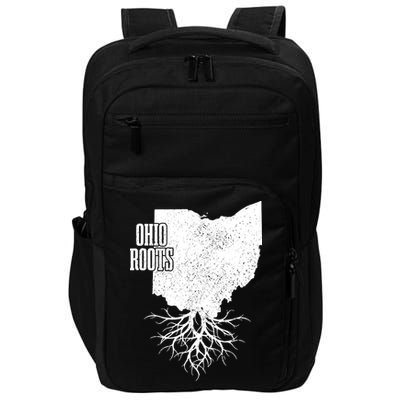 Ohio Roots Vintage Usa Patriotic Pride State Map Impact Tech Backpack