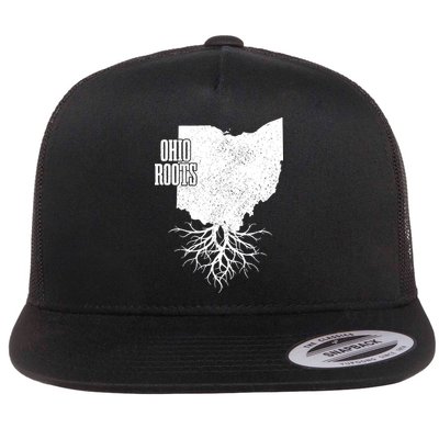 Ohio Roots Vintage Usa Patriotic Pride State Map Flatbill Hat