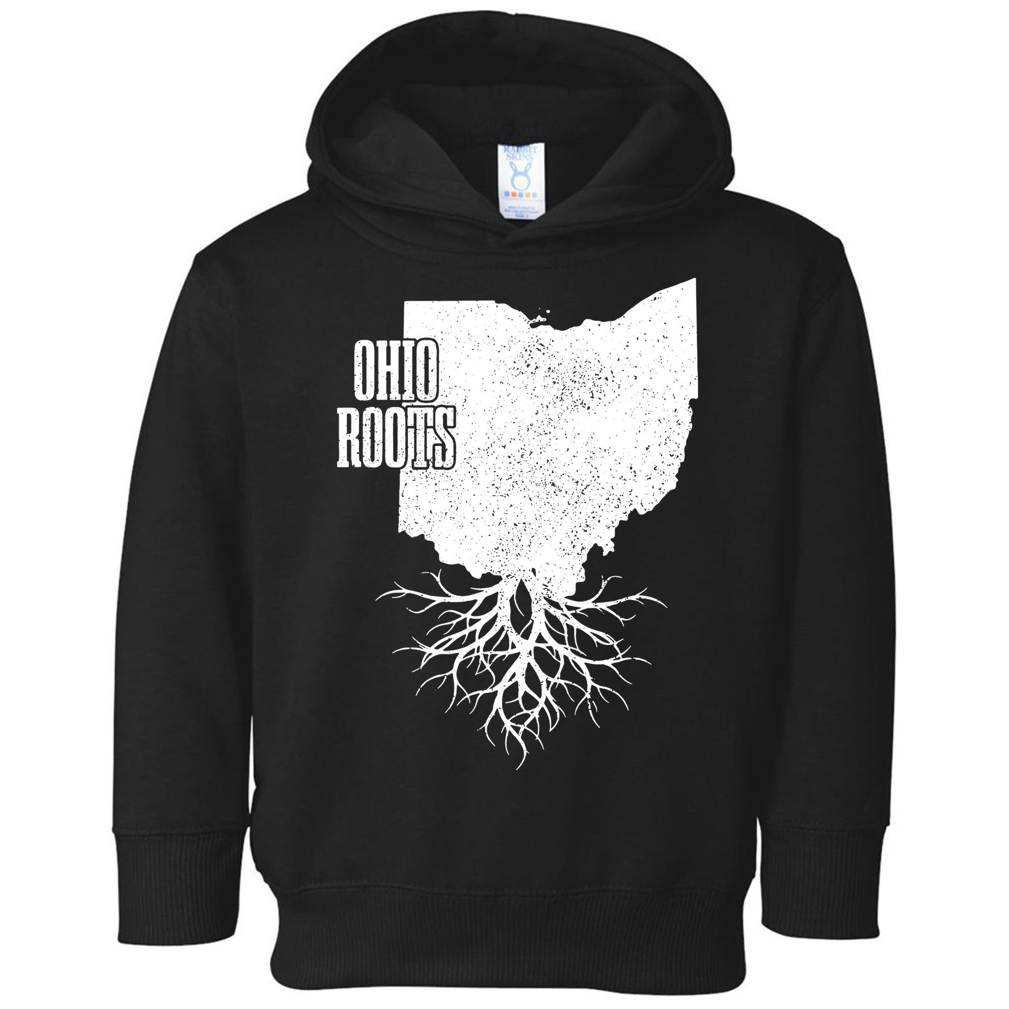 Ohio Roots Vintage Usa Patriotic Pride State Map Toddler Hoodie