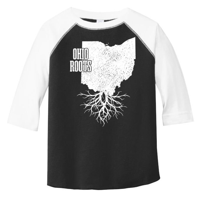Ohio Roots Vintage Usa Patriotic Pride State Map Toddler Fine Jersey T-Shirt