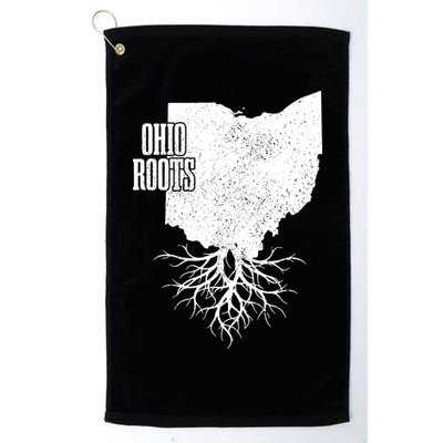 Ohio Roots Vintage Usa Patriotic Pride State Map Golf Towel