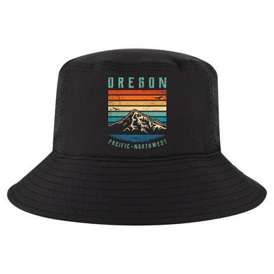 Oregon Retro Vintage Portland Home State Mountains Cool Comfort Performance Bucket Hat