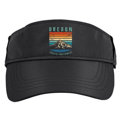 Oregon Retro Vintage Portland Home State Mountains Adult Drive Performance Visor