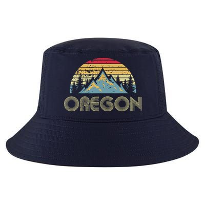Oregon Retro Vintage Mountains Nature Hiking T Cool Comfort Performance Bucket Hat