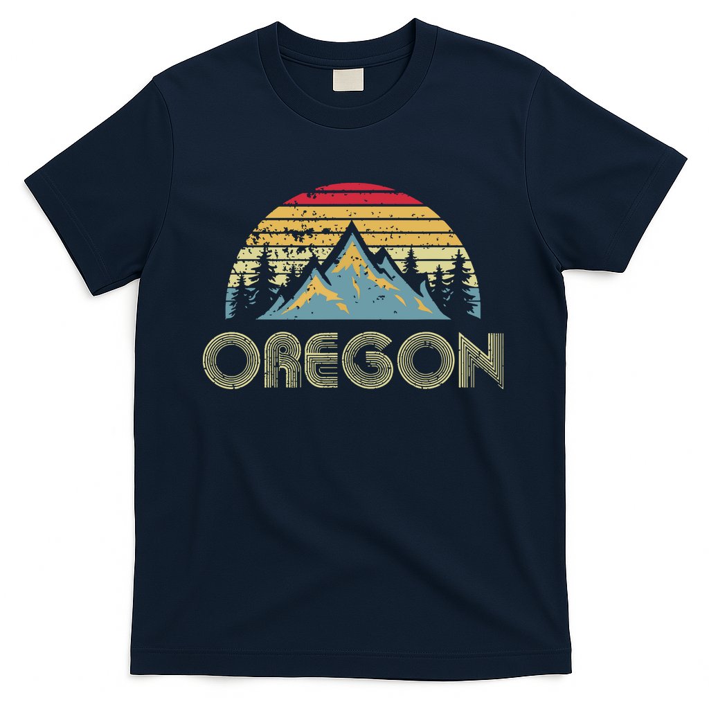 Oregon Retro Vintage Mountains Nature Hiking T T-Shirt