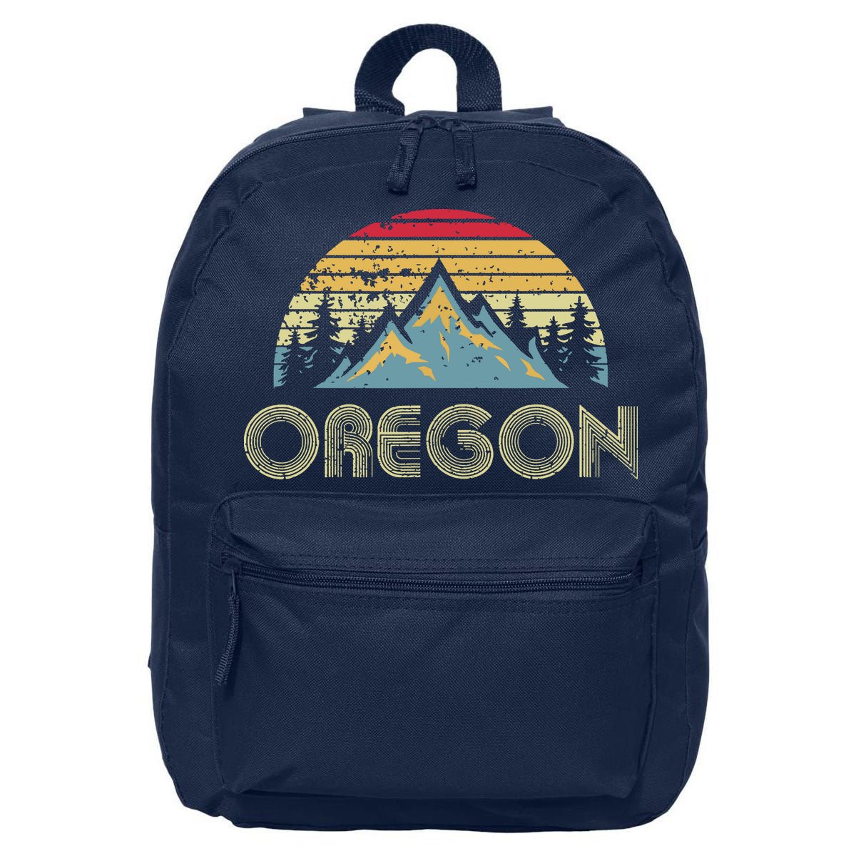 Oregon Retro Vintage Mountains Nature Hiking T 16 in Basic Backpack