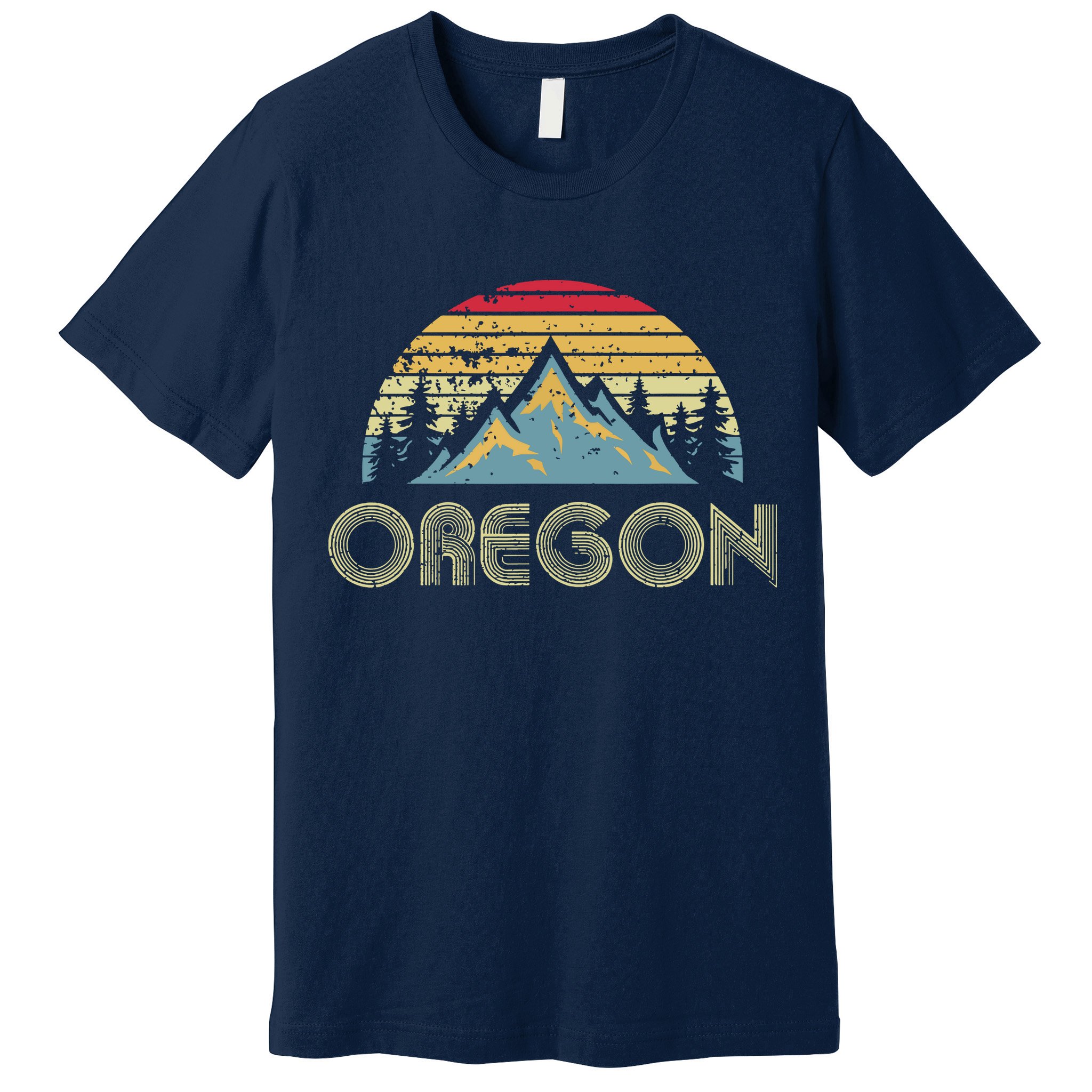Oregon Retro Vintage Mountains Nature Hiking T Premium T-Shirt