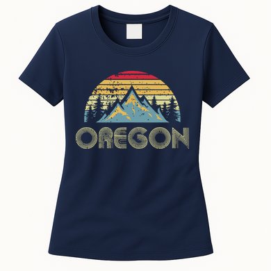 Oregon Retro Vintage Mountains Nature Hiking T Womens T-Shirt