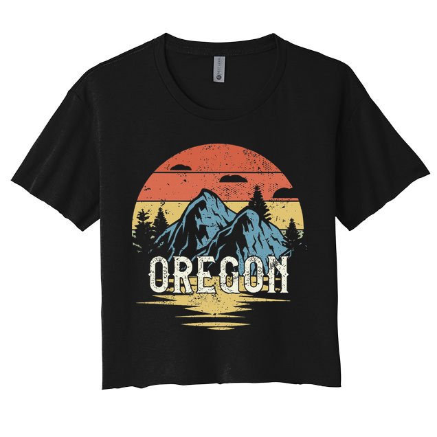 Oregon Retro Vintage Women's Crop Top Tee