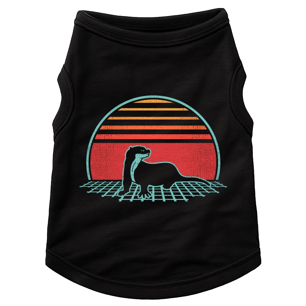Otter Retro Vintage 80s Style Animal Lover Gift Doggie Tank