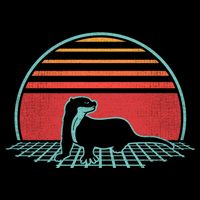 Otter Retro Vintage 80s Style Animal Lover Gift Doggie Tank
