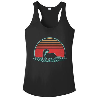 Otter Retro Vintage 80s Style Animal Lover Gift Ladies PosiCharge Competitor Racerback Tank