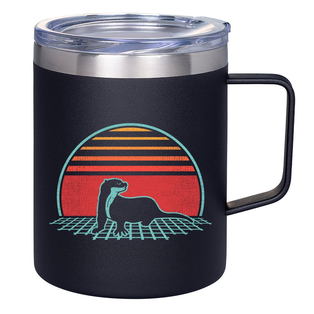 Otter Retro Vintage 80s Style Animal Lover Gift 12oz Stainless Steel Coffee Mug
