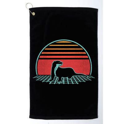 Otter Retro Vintage 80s Style Animal Lover Gift Golf Towel