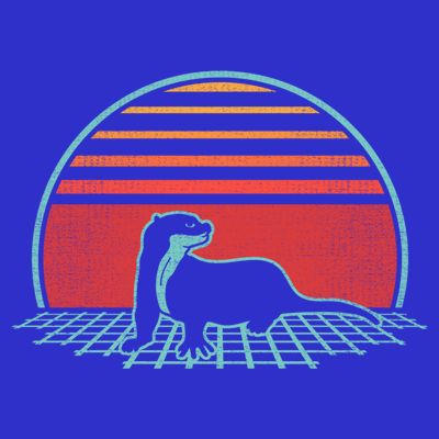 Otter Retro Vintage 80s Style Animal Lover Gift T-Shirt