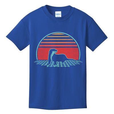 Otter Retro Vintage 80s Style Animal Lover Gift Kids T-Shirt