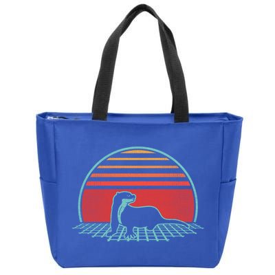 Otter Retro Vintage 80s Style Animal Lover Gift Zip Tote Bag
