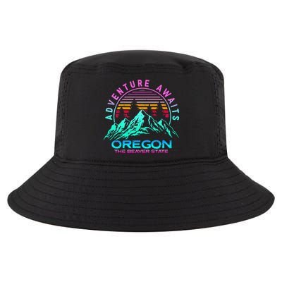 Oregon Retro Vintage Mountain Outdoors State Cool Comfort Performance Bucket Hat