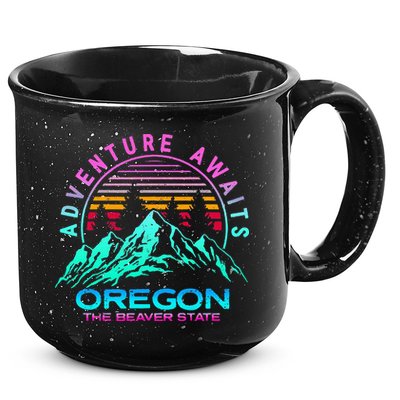 Oregon Retro Vintage Mountain Outdoors State 15oz Campfire Ceramic Mug