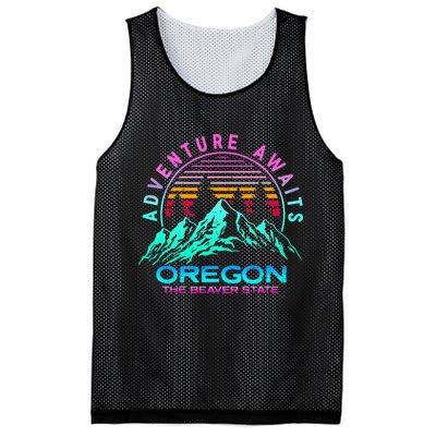 Oregon Retro Vintage Mountain Outdoors State Mesh Reversible Basketball Jersey Tank