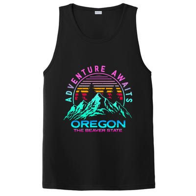 Oregon Retro Vintage Mountain Outdoors State PosiCharge Competitor Tank