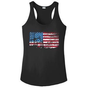 Oil Rig Worker Roughnecks Oilfield Man American Ladies PosiCharge Competitor Racerback Tank