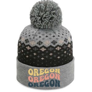 Oregon Retro Waves The Baniff Cuffed Pom Beanie