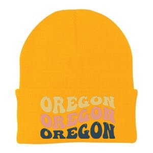 Oregon Retro Waves Knit Cap Winter Beanie